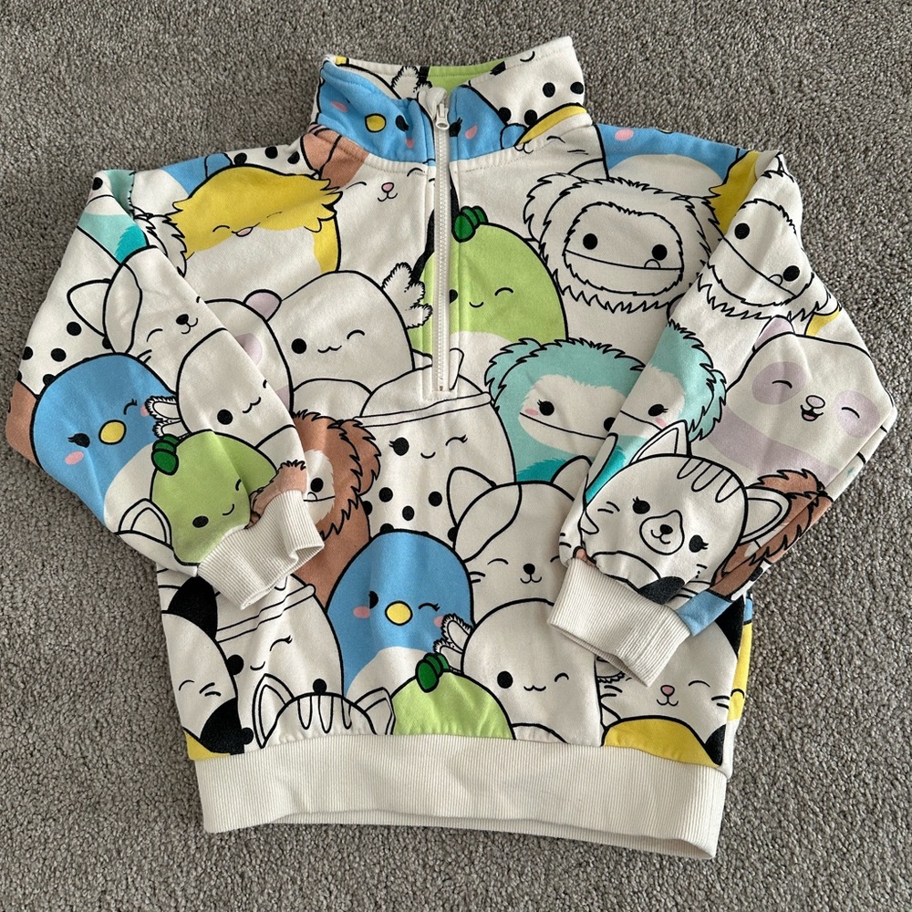 H&M x Squishmallows Half-Zip Sweatshirt – Size 5/6